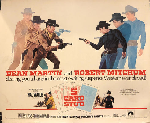 5 Card Stud, 1968<br>(linen-backed + framed)